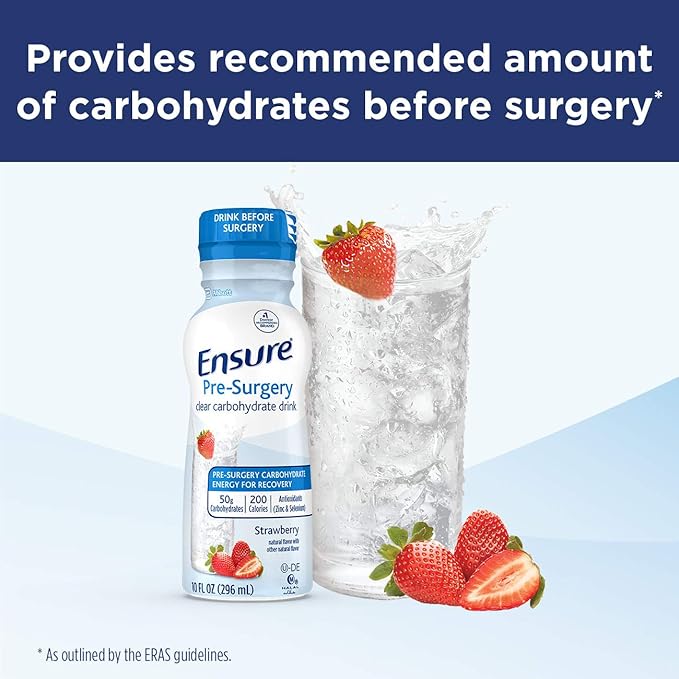 Ensure Pre-Surgery Clear Carbohydrate Drink Strawberry 10 fl oz 4 Count