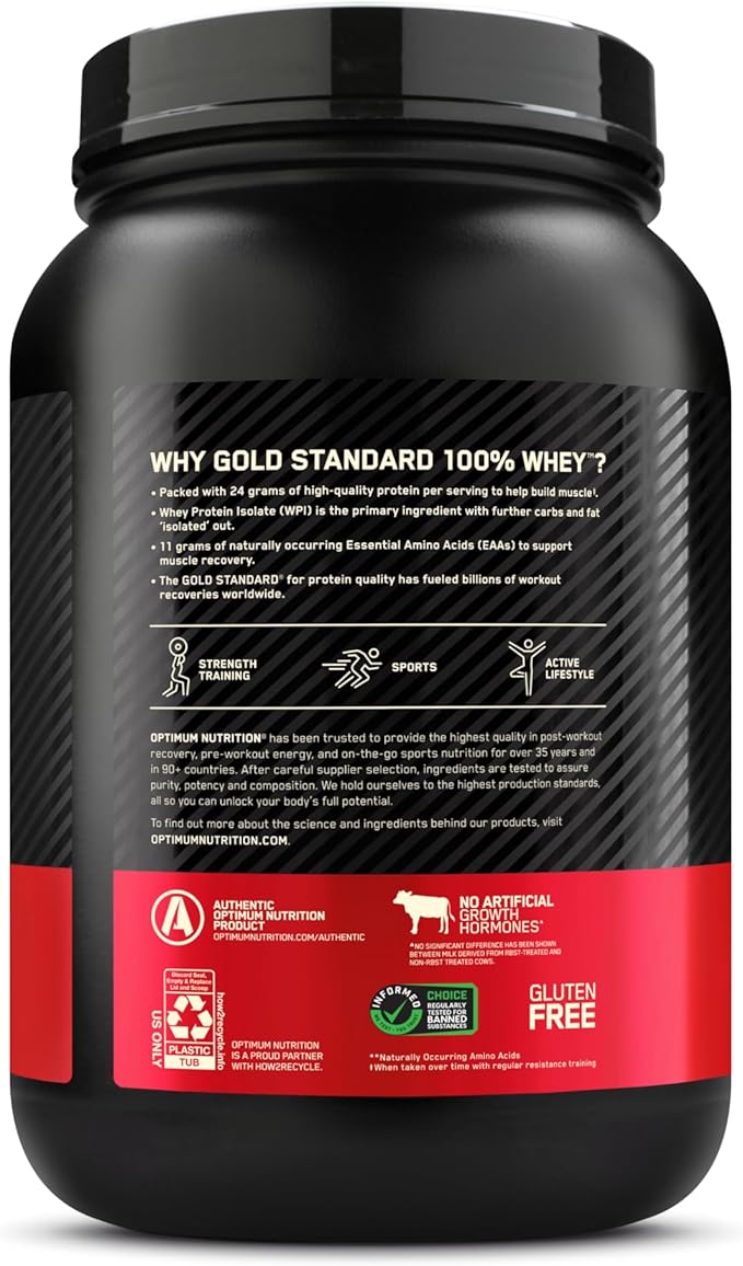 Optimum Nutrition Gold Standard 100% Whey Protein Powder Mocha Cappuccino 2 Pound (Packaging May Vary)