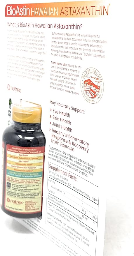 BioAstin Hawaiian Astaxanthin 12 mg 120 Soft Gels