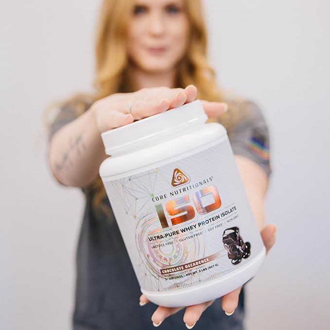 Core Nutritionals Iso Whey Protein Isolate | Lactose Gluten &amp Soy Free | 100% Micro Filtered Cold Pressed | 25g Protein | 2 Pound (Chocolate Mint Cookie)
