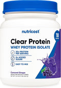 Nutricost Clear Whey Protein Isolate Powder (Concord Grape) 1 LB - 20g of Protein 0g Added Sugar GMO-Free Gluten-Free