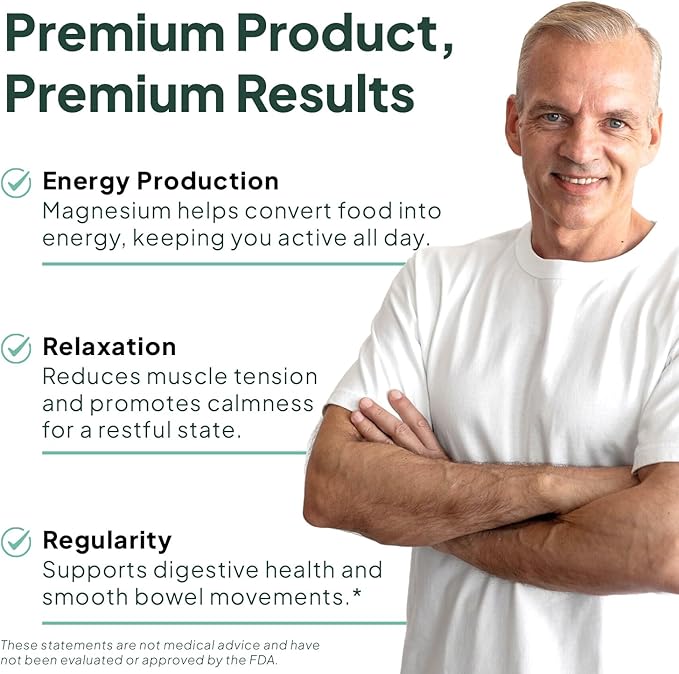 Organics Ocean Real Magnesium Citrate - High Absorption Magnesium Supplement - Chelated Magnesium to Support Energy Relaxation and Regularity - 6 Pack Bulk Supply