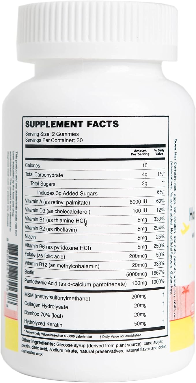 MEWD Teen/Kids Daily Multivitamin Gummy Formula with Natural Mood Enhancer +Hair Skin+Nail Strengther