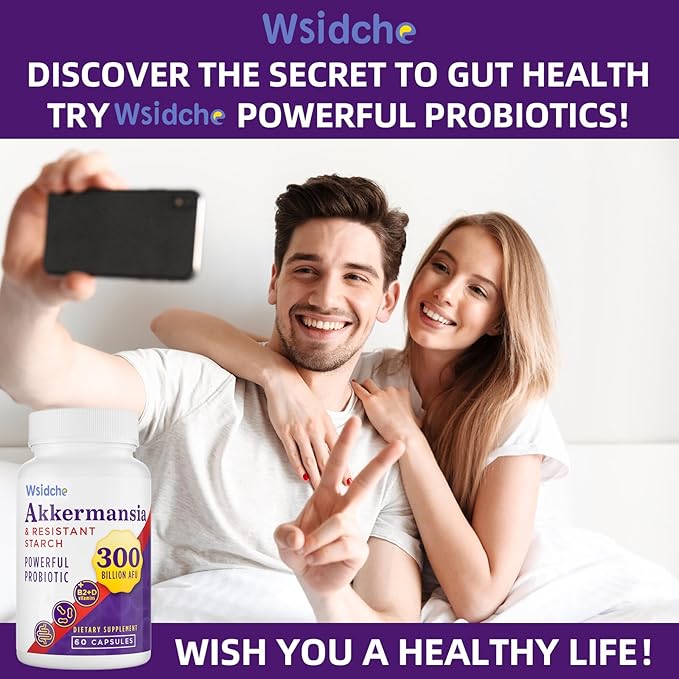300 Billion AFU Akkermansia Probiotic | Supplement for Women &amp Men Akkermansia Muciniphila for Akkermansia Digestive Gut Immune Enhances Gut Digestive Lining function Akka Superbiotics - 2 P