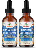 2000MG Liposomal Glutathione Liquid 98% Absorption Active Form L-Glutathione Supplement Vegan Friendly Powerful Antioxidant Complex for Immune System Aging Defense Detox 4 FL.OZ