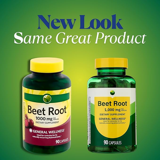 KP+ Spring Valley Beet Root 1000 mg | Natural Energy &amp Circulation Support | Dietary Supplement | 90 Capsules | General Wellness | (2)