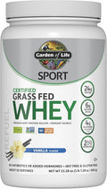 Garden of Life Sport Grass Fed Whey Protein Powder – 24g Whey Protein Isolate for Women &amp Men with Probiotics &amp Glutamine Non-GMO Gluten-Free Cold-Processed Vanilla Flavor 20 Servings