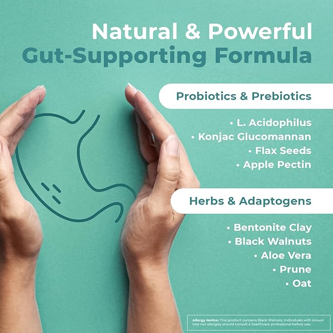 GutOptim Probiotic &amp Prebiotic Capsules | Pre and Probiotics for Synbiotic Gut Health &amp Bloating Relief for Women &amp Men | Enzyme with Probiotics for Digestive Health | Non-GMO 60 Ct 3 Mo
