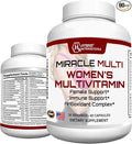 MiracleMulti Multivitamin for Women - Female Support Formula Immune Support Minerals Biotin Antioxidants &amp Superfoods Blend – 60 Capsules