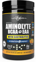 USK Unitech AminoLyte BCAA + EAA &amp Electrolytes Powder | Rich with Essential Amino Acids | Muscle Recovery &amp Hydration | Endurance &amp Performance Support | Dietary Supplement | Orange Flavo
