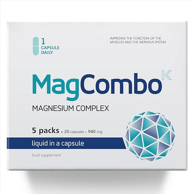 MagCombo - Concentrated Pure Magnesium Special Oil Formula for Maximum Absorption enriched with Vitamins В2 В6 В12 and С only 1 Capsule Daily.