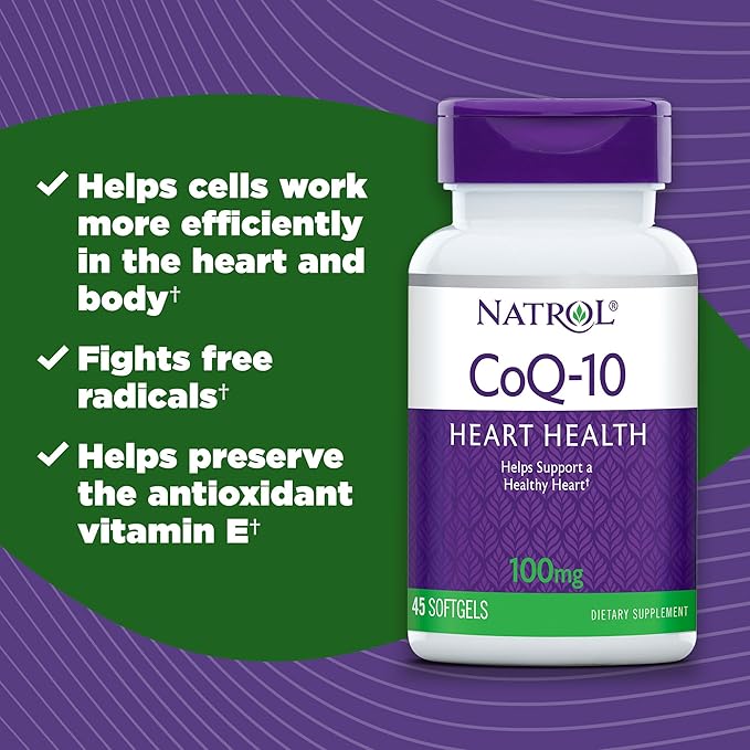 Natrol CoQ-10 Softgels Heart Health Dietary Supplement 100 mg 45 Count