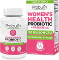Probulin Womens Probiotic - Vaginal UT Gut &amp Immune Health with Lactobacillus Reuteri - 20 Billion CFU 12 Probiotic Strains &amp Prebiotics - 30 Vegan Gluten Free Capsules for Whole-Body Well
