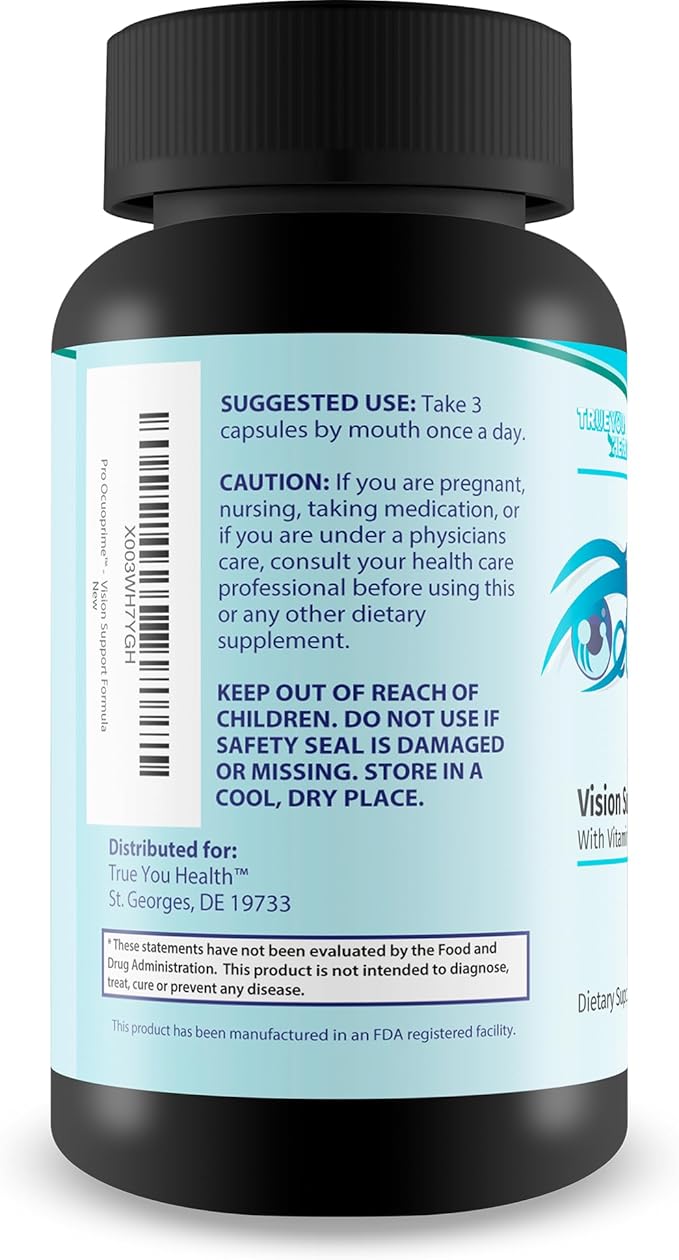 Pro Ocuoprime - Eye Health &amp Vision Health Support Supplement - Promote Healthy Eyesight &amp Clear Vision - Help Reduce Eye Strain Eye Pressure Dry Eyes &amp Blurred Vision - Pro Ocuprime Vi