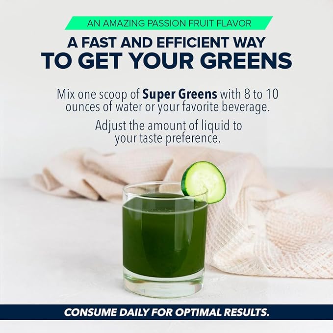 Super Greens Beet Infused Superfood Powder – Organic Green Superfoods Protein Antioxidants &amp Probiotics Supports Healthy Blood Pressure Digestion &amp Energy Boost – (Passion Fruit 30 Servin