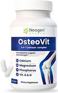 OsteoVit 5-in-1 Calcium 120 tabs Multivitamin: Calcium Magnesium Phosphorus Vitamin D3 &amp A - Bone Strength &amp Flexibility* Non-GMO Gluten Free | Calcium Supplement for Women &amp Men with
