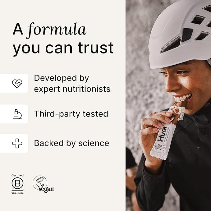 Huel Complete Nutrition Vegan Protein Bars | Dark Chocolate Raspberry | 13g Protein | 27 Vitamins &amp Minerals 2g Sugar Non-GMO 100% Plant Based Snack | 12 Pack