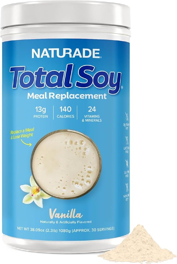 Total Soy Plant-Based Meal Replacement Powder | 13g Complete Soy Protein Low Carb Low Sugar | Supports Hormonal Balance Healthy Blood Sugar &amp Weight Management | Vanilla Vegan