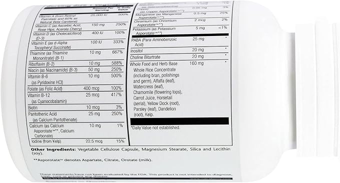 Solaray - Once Daily High Energy W/O Iron 90 capsules