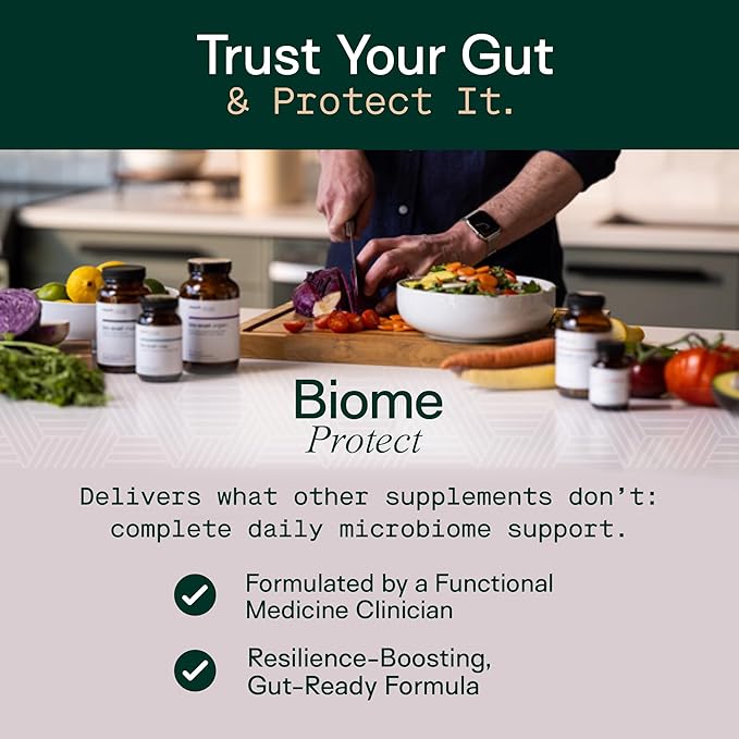 Adapt Naturals 4-in-1 Biome Protect Prebiotics Probiotics Supplement Postbiotics &amp Polyphenols for Microbiome Gut Health &amp Defense for Women &amp Men 30 Day Supply