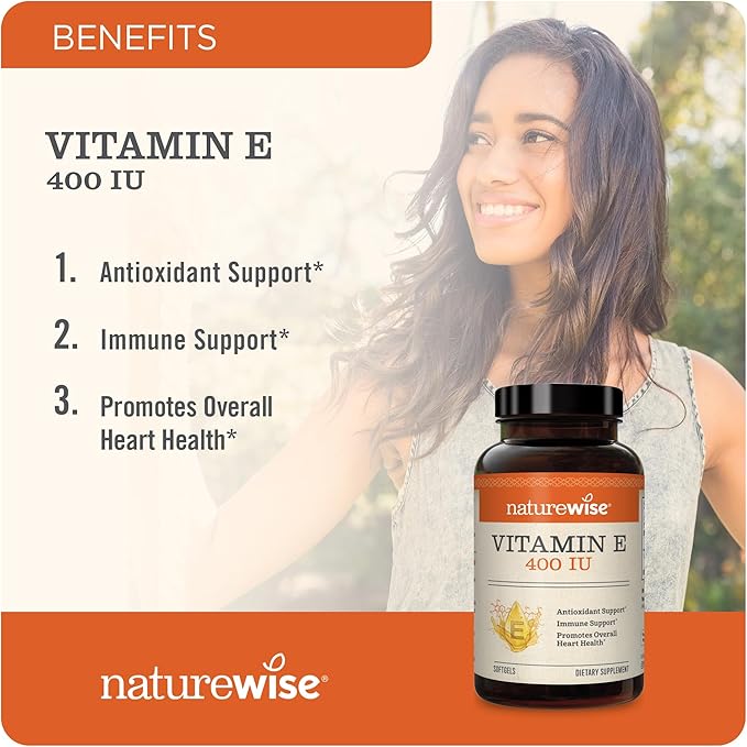 NatureWise Vitamin D3 5000IU (125mg) 360 Count + Vitamin E 400 IU (180mg DL-Alpha) 120 Count - Bundle for Immune Bone Heart Health Support - Gluten Free Non-GMO Halal Gelatin