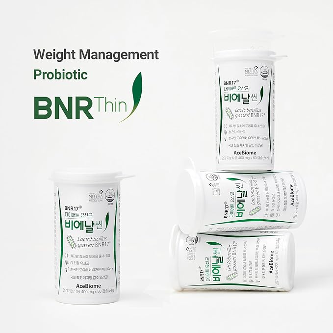 BNRThin Probiotic Lactobacillus gasseri BNR17 10 Billion CFU Guaranteed Digestive Health 60 Capsules x 3packs