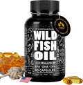 Wild Foods Fish Oil Omega 3 Supplements | 1600 mg | Highly-Potent: DPA DHA EPA | Burpless Odorless Non-GMO Gluten Free | For Brain &amp Heart Health Joint Support | 60 Capsules (1 pk) | 30 Serv