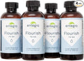 ENTEGRO Flourish to Go Liquid Probiotic &amp Postbiotic Supplement | 11 Live Cultures | Gut &amp Digestive Health for Women Men &amp Kids | Organic Vegan Allergen Free | USA Made | 4 x 3.4 fl oz