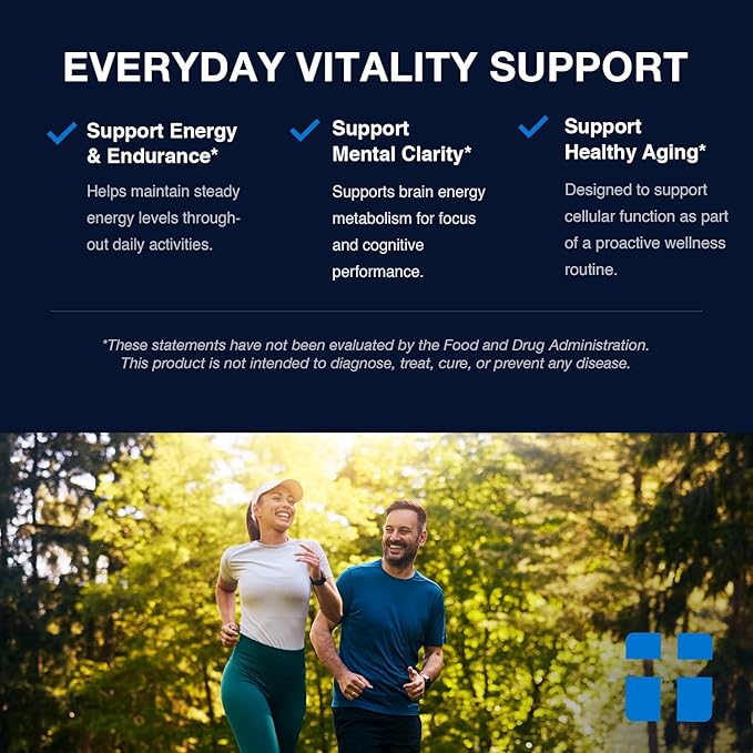 Opti + NAD Plus Capsules | NAD+ Supplement with Nicotinamide Riboside Chloride | Support Energy Healthy Aging Metabolism &amp Vitality* | 60 Capsules/30 Servings