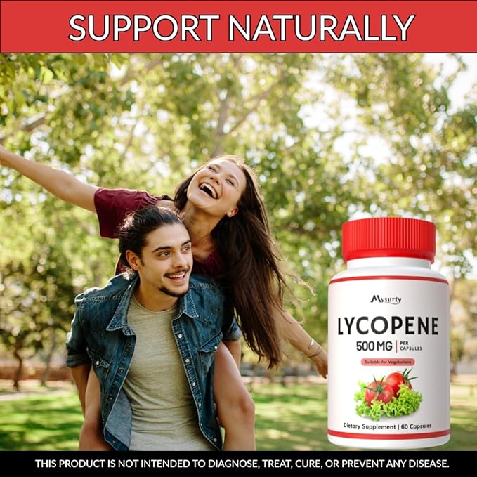 Lycopene Supplements for Men | lycopene Supplement | Lycopene 500mg | Capsules for Men &amp Women - 60 Capsules (Pack 2)