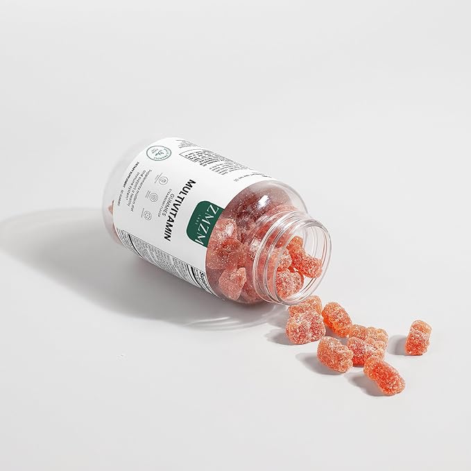 Multivitamin Gummies – Strawberry Flavor 60 Gummies Vegan Gelatin-Free Halal-Friendly Daily Vitamin Supplement