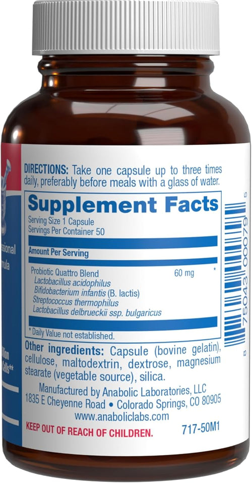 Advanced Digestive Probiotics for Women &amp Men - 4 in 1 Quadbiotic for Women &amp Men with Lactobacillus and Bifidobacterium Probiotics for Digestive Health Bloating and Constipation - 50 Servings