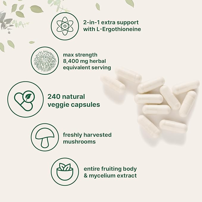 Micro Ingredients Vitamin D3 10000iu + K2 200mcg Coconut Oil Softgels &amp Lions Mane Supplement 240 Veggie Capsules Bundle 2 Pack | Essential Sunshine Vitamins | Superfood Mushroom Antioxidants wit