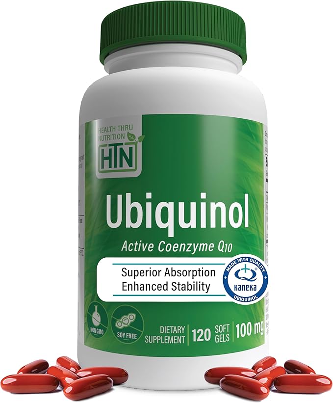 Health Thru Nutrition HTN Ubiquinol + PQQ Bundle: 20mg Pyrroloquinoline Quinone &amp 100mg Kaneka Ubiquinol (120 Servings Each)