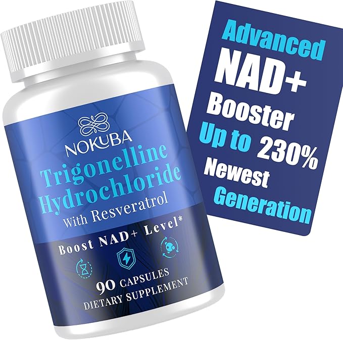 NAD Supplement - NMNH Alternative with Trigonelline HCL 500mg &amp Resveratrol - NAD+ Precursors Plant Extraction - Support Cellular Energy &amp Healthy Aging &amp Brain for Women &amp Men - 90 Ca