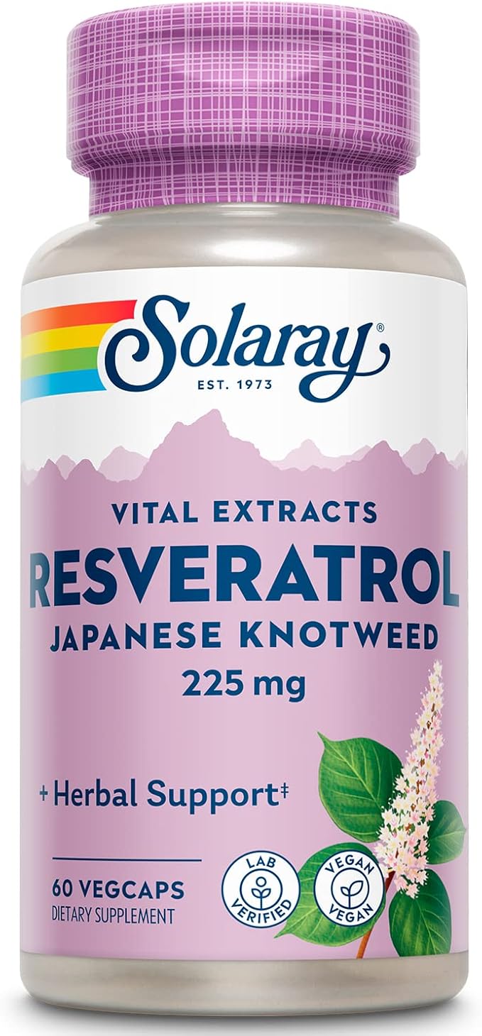 SOLARAY Triple Strength Resveratrol 225mg VCapsules | 60 Count