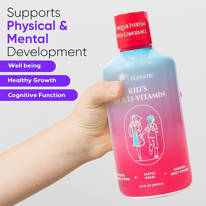 Kids multivitamin | 32 Fl.oz (960ml) | Children’s Favourite Liquid multivitamin Formula | Ensuring Daily Essential Nutrition for Kids | Free from Allergens Artificial Colors &amp Flavors