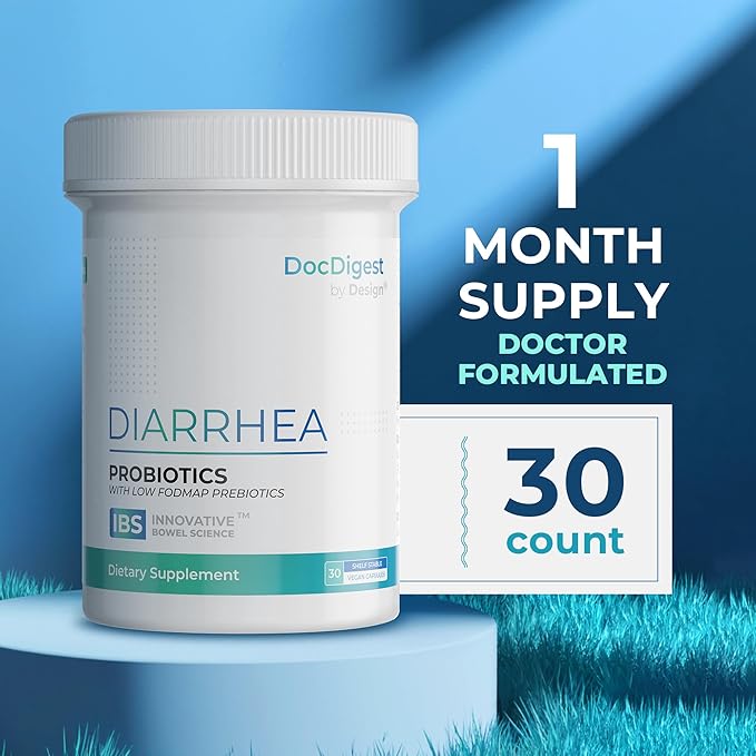 IBS Anti Diarrhea Probiotic for Diarrhea Relief and IBS-D - Clinically Studied Antidiarrheal Pills for Long-Term Comfort - Diarrhea Medication for Adults - Specialized IBS Supplement and Medicine