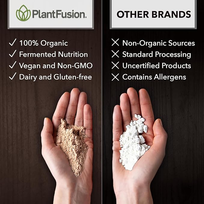 SOTRU Organic Vegan Protein Powder - Whole Food Plant Based Protein Powder with Green Superfoods Enzymes &amp Probiotics - USDA Certified Organic Non-GMO Gluten-Free - Chocolate 18.5 oz 21 Servi