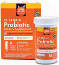 Members Mark 10 Strain Probiotic 10 Billion CFU 84 Count | Delayed-Release Capsules - Supports Digestive &amp Immune Health