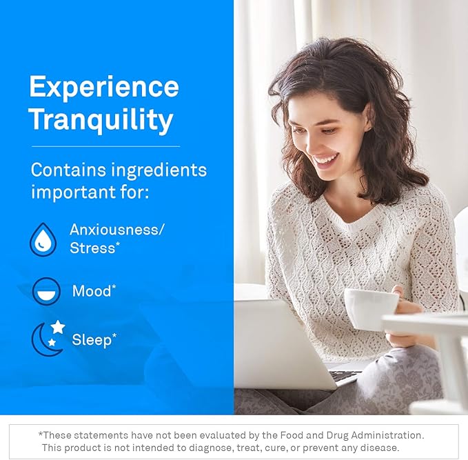 Neuroscience TravaGen - Emotional Support and Stress Relief Supplement with L-Tryptophan L-Theanine and B Vitamins - Supports Serotonin GABA Balance and Sleep Quality (120 ct)