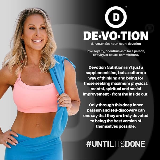 Devotion Nutrition Protein Powder Buttery Blend – 20g Whey Isolate &amp Casein Protein Blend – No Added Sugar Low Carb Gluten-Free Keto-Friendly 1g MCT Kosher – 2lb Pouch