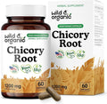 Wild &amp Organic Chicory Root Capsules - 1200 mg of Chicory Root Powder per Serving - Digestive &amp Gut Support - Prebiotic Inulin Supplement - Non-GMO Vegan Inulin Capsules - 60 Count