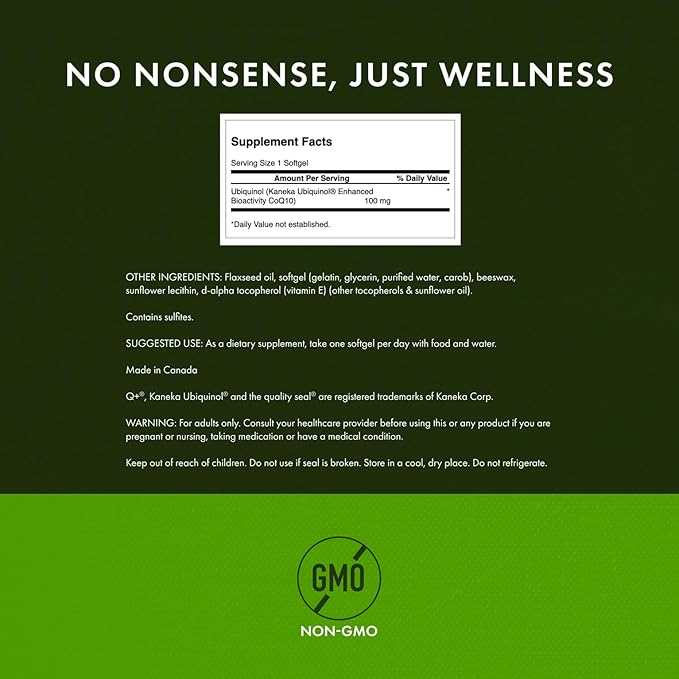 Swanson Ubiquinol - 100 mg - for Heart Health Brain Energy &amp Antioxidant Support - Aids ATP Production* - Non-GMO - 120 Softgels (4 Pack)