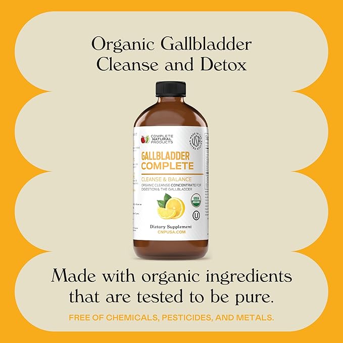 Complete Natural Gallbladder Complete - Liquid Supplement for Gallbladder Support Liver Cleanse and Digestive Health with Apple Cider Vinegar Turmeric Beet Digestive Enzymes Milk Thistle - 12oz