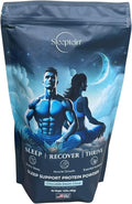 Sleeptein™ Sleep Support Protein Powder Nighttime Recovery with Casein Grass Fed Whey Magnesium GABA L-Theanine Melatonin and Natural Sleep Aids