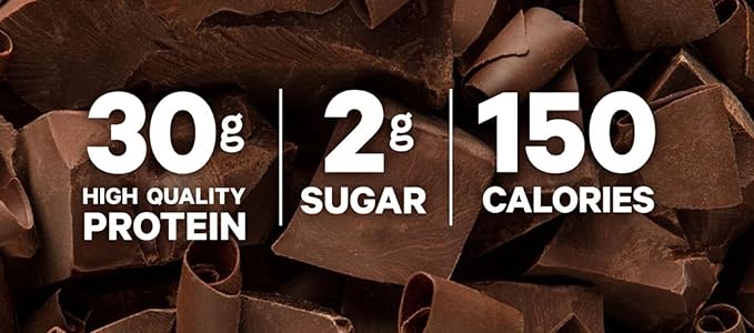 High-Protein Nutrition Shake – 30g Protein 2g Sugar 150 Calories 8 Essential Vitamins &amp Minerals Chocolate Flavor 11.5 fl oz ((12 Pack)