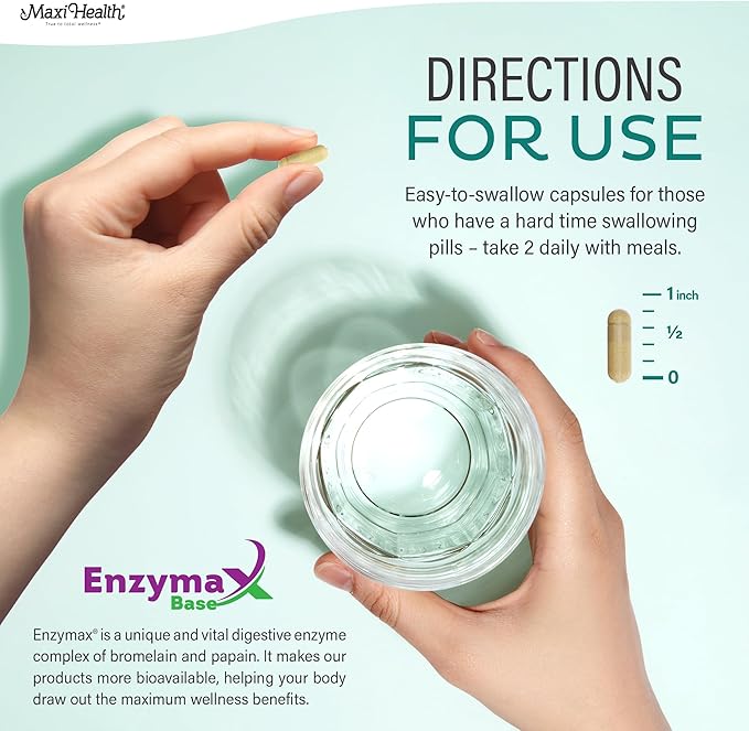 Maxi Health Multivitamin – Easy to Swallow Multi Vitamin Capsules with 30 Nutrients Iron &amp Probiotics – Kosher Daily Multivitamins Small Capsules for Wellness Support &amp Digestive Ease (60 Uni