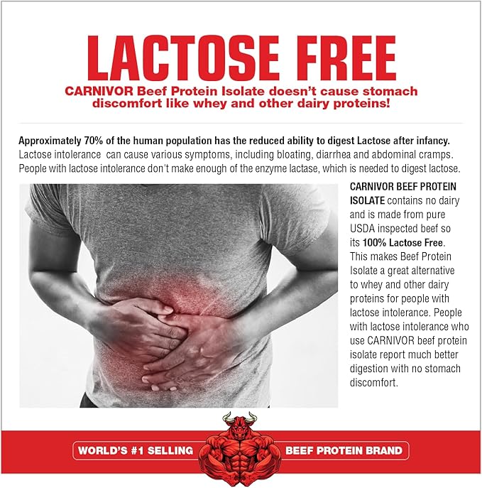 MuscleMeds Carnivor Beef Protein Isolate 0 Lactose 0 Sugar 0 Fat Halal Certified Strawberry 3.9lb 56 Servings 3.9lb