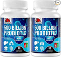 Probiotics for Men 500 Billion CFU &amp 12 Mens Probiotic for Digestive Health + 4 Organic Prebiotic Fiber for Digestive Gut Immune Health Bloating Gas Energy Support Shelf Stable - 120 Capsu